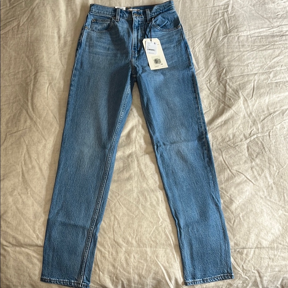 NWT Levi's Medium Indigo 70s High Slim Straight 25 x 31